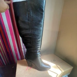 Black knee high boots